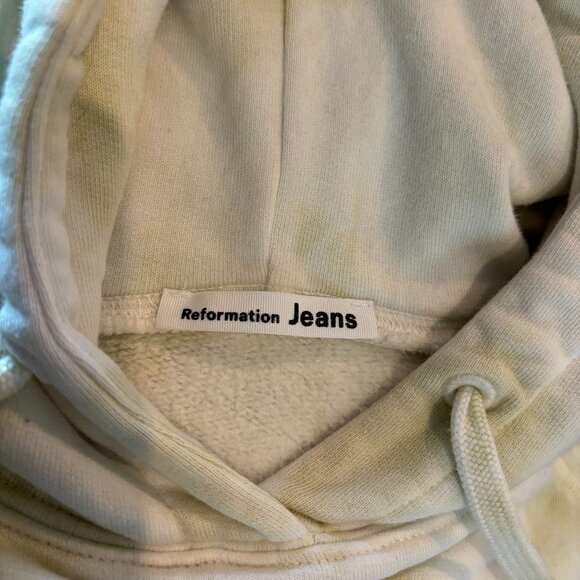 REFORMATION JEANS | Womens Tie Dye Swirl Hoodie Pistachio & Cream Tornad… - Picture 4 of 10
